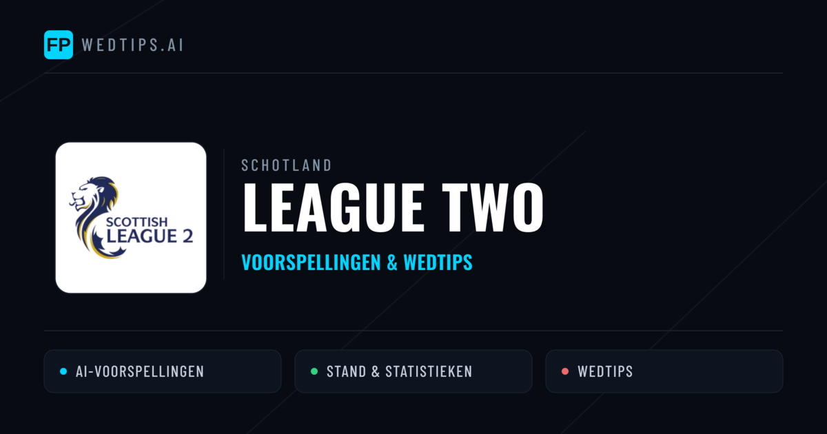 Schotland League Two voorspellingen & wedtips
