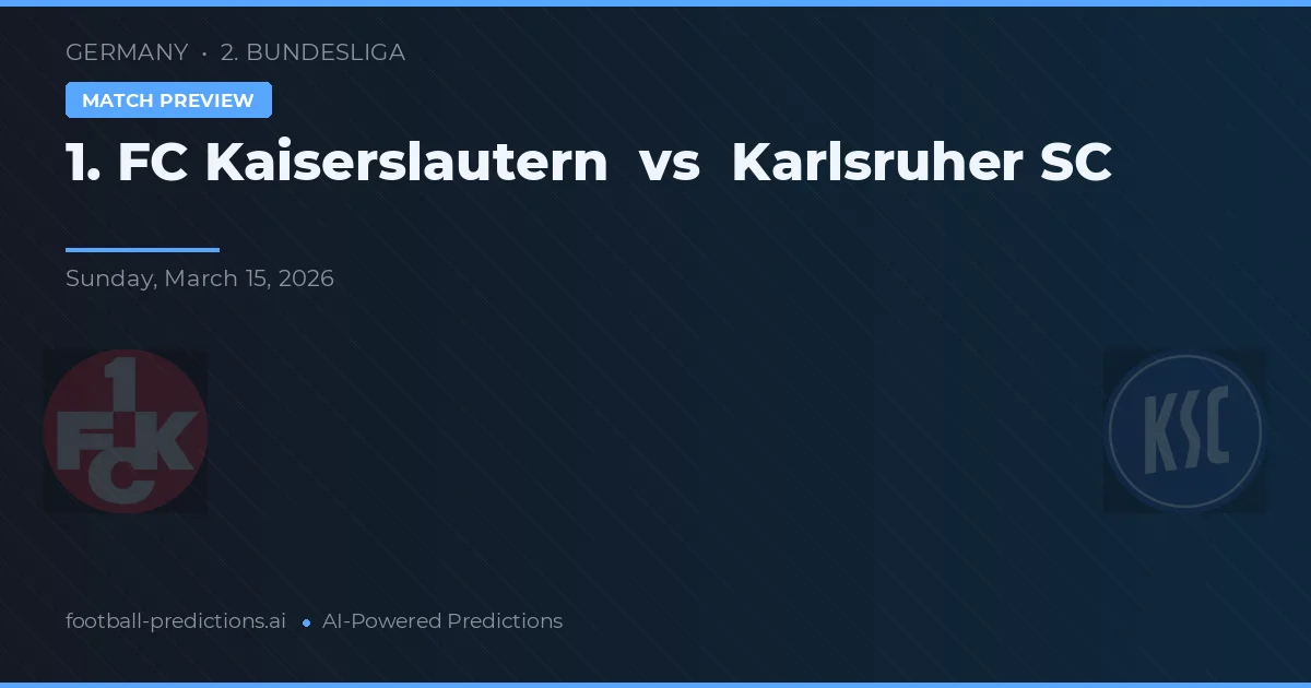 1. FC Kaiserslautern vs Karlsruher SC — voorspelling en vooruitblik wedstrijd