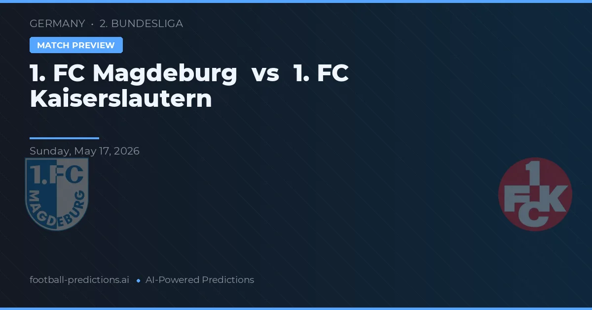 1. FC Magdeburg vs 1. FC Kaiserslautern — voorspelling en vooruitblik wedstrijd