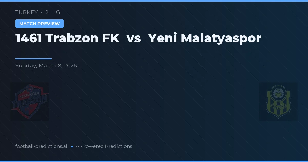 1461 Trabzon FK vs Yeni Malatyaspor — voorspelling en vooruitblik wedstrijd