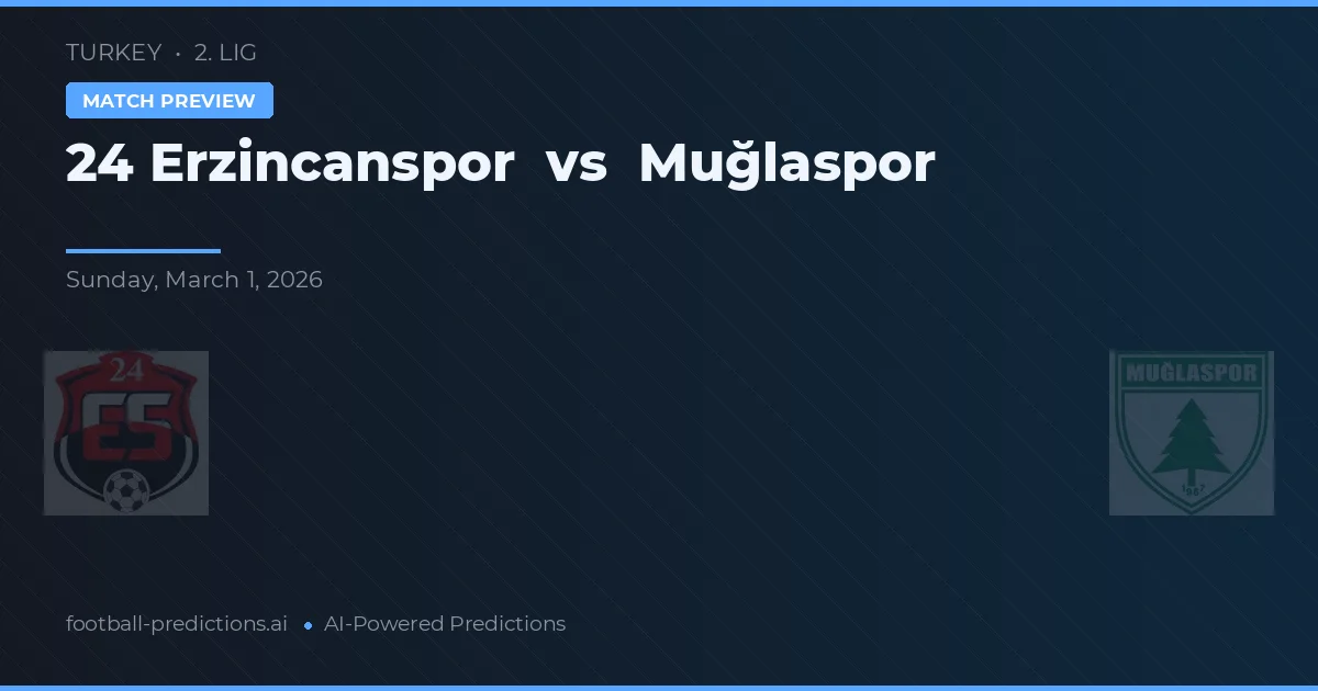 24 Erzincanspor vs Muğlaspor — voorspelling en vooruitblik wedstrijd