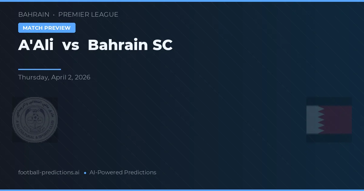 A'Ali vs Bahrain SC — voorspelling en vooruitblik wedstrijd