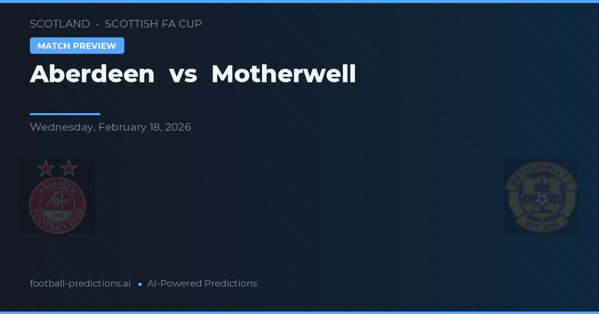 Aberdeen vs Motherwell — voorspelling en vooruitblik wedstrijd