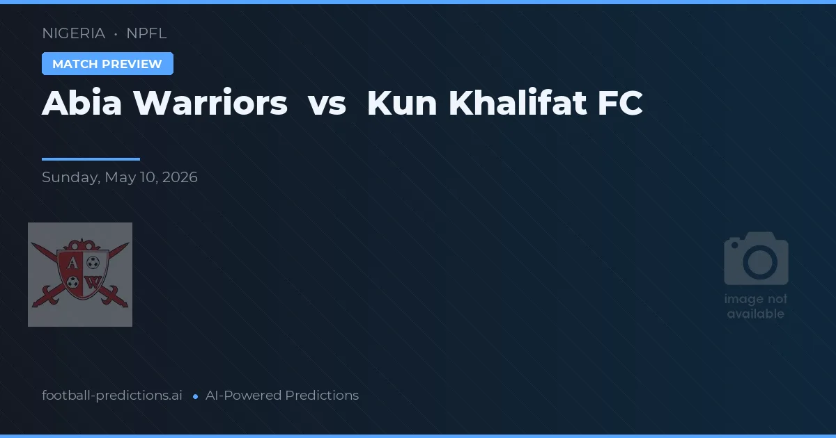 Abia Warriors vs Kun Khalifat FC — voorspelling en vooruitblik wedstrijd