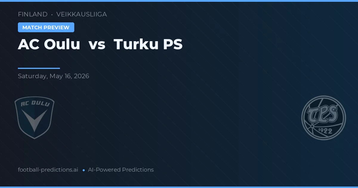 AC Oulu vs Turku PS — voorspelling en vooruitblik wedstrijd