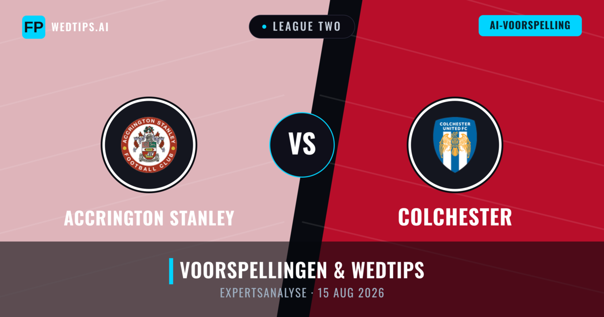 Accrington Stanley vs Colchester — voorspelling en vooruitblik wedstrijd