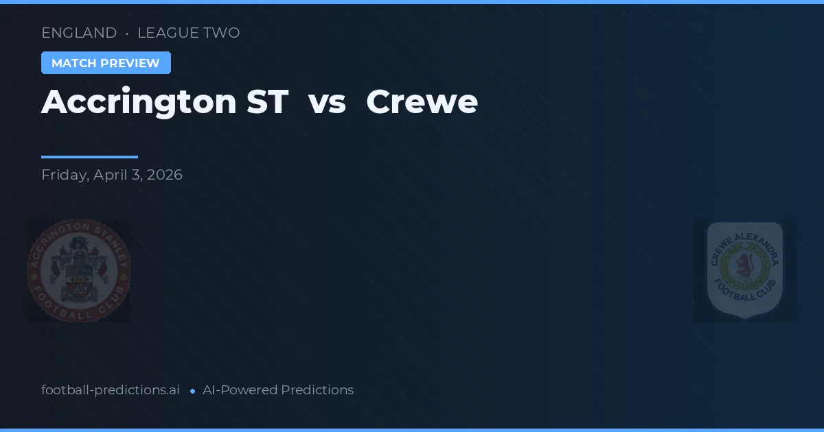 Accrington Stanley vs Crewe — voorspelling en vooruitblik wedstrijd
