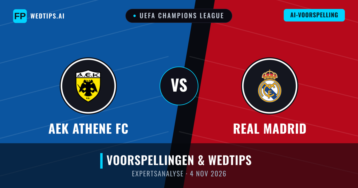 AEK Athene FC vs Real Madrid — voorspelling en vooruitblik wedstrijd