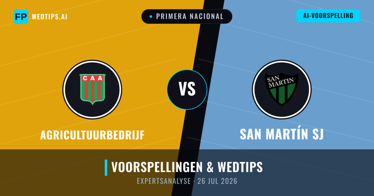 Agricultuurbedrijf vs San Martín SJ — voorspelling en vooruitblik wedstrijd