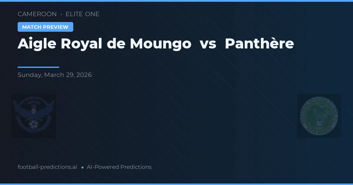 Aigle Royal de Moungo vs Panthère — voorspelling en vooruitblik wedstrijd