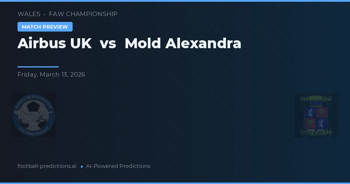 Airbus UK vs Mold Alexandra — voorspelling en vooruitblik wedstrijd