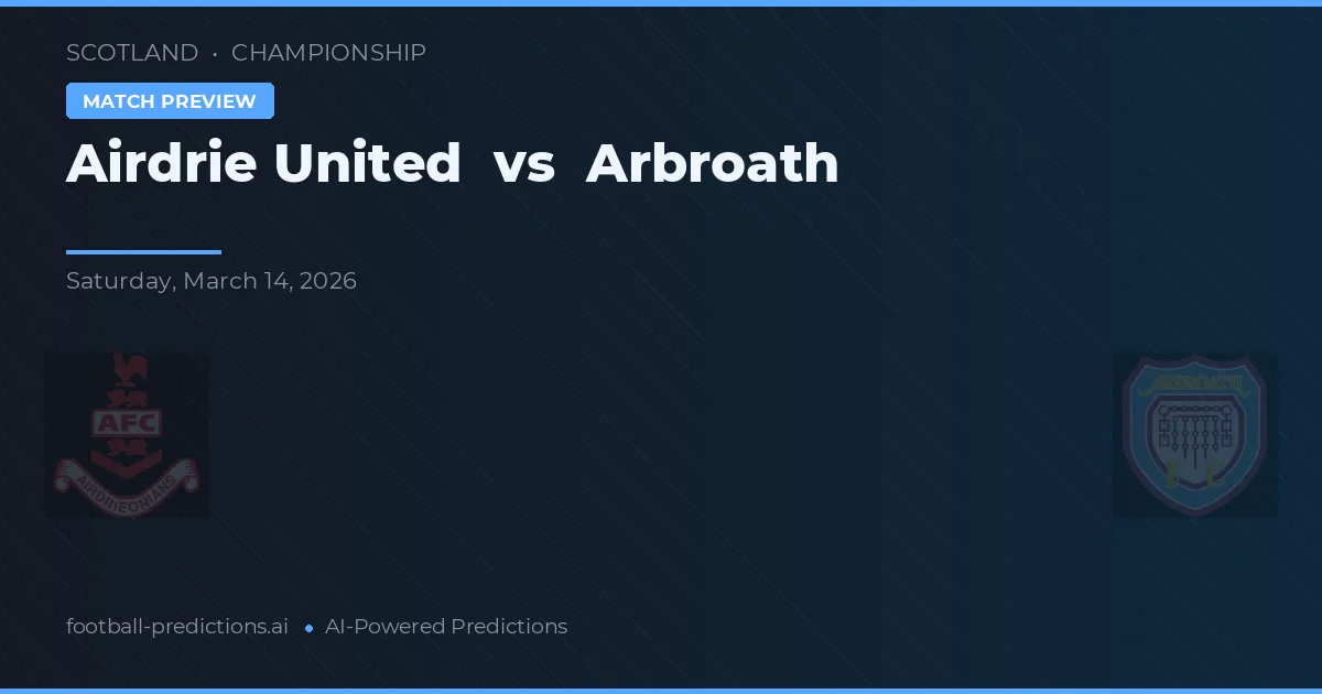 Airdrie United vs Arbroath — voorspelling en vooruitblik wedstrijd