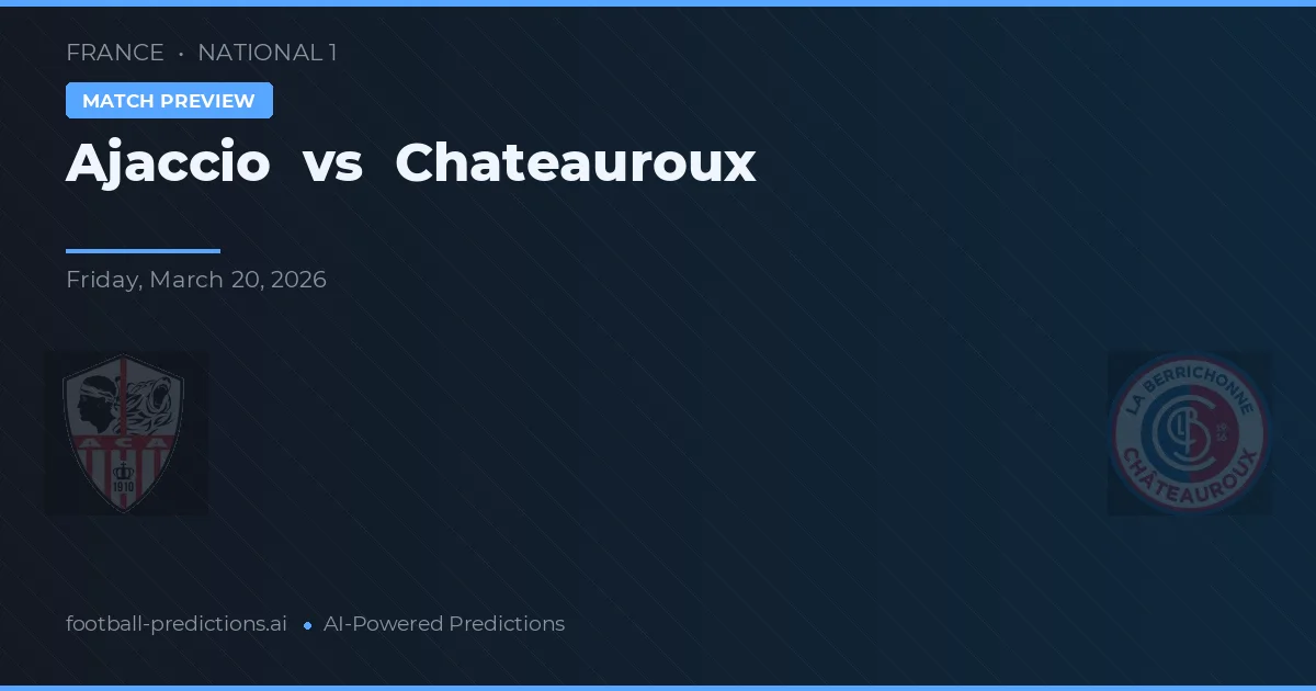 Ajaccio vs Châteauroux — voorspelling en vooruitblik wedstrijd