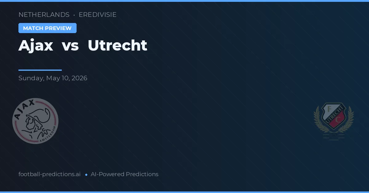 Ajax vs Utrecht — voorspelling en vooruitblik wedstrijd