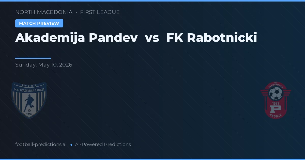 Academia Pandev vs FK Rabotnički — voorspelling en vooruitblik wedstrijd