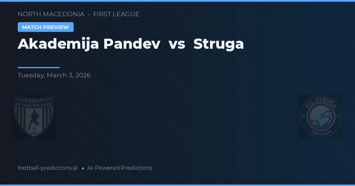 Academia Pandev vs Struga — voorspelling en vooruitblik wedstrijd