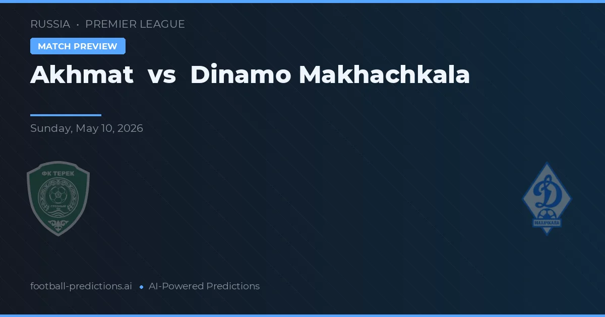 Akhmat vs Dinamo Makhachkala — voorspelling en vooruitblik wedstrijd