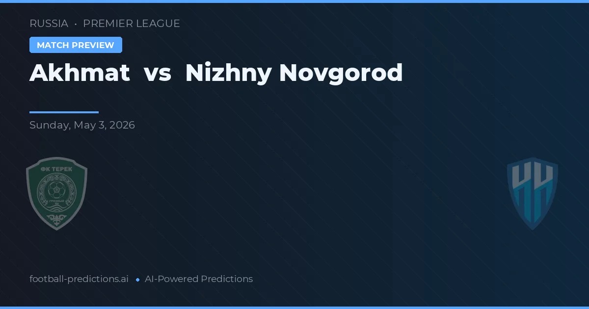 Akhmat vs Nizhny Novgorod — voorspelling en vooruitblik wedstrijd