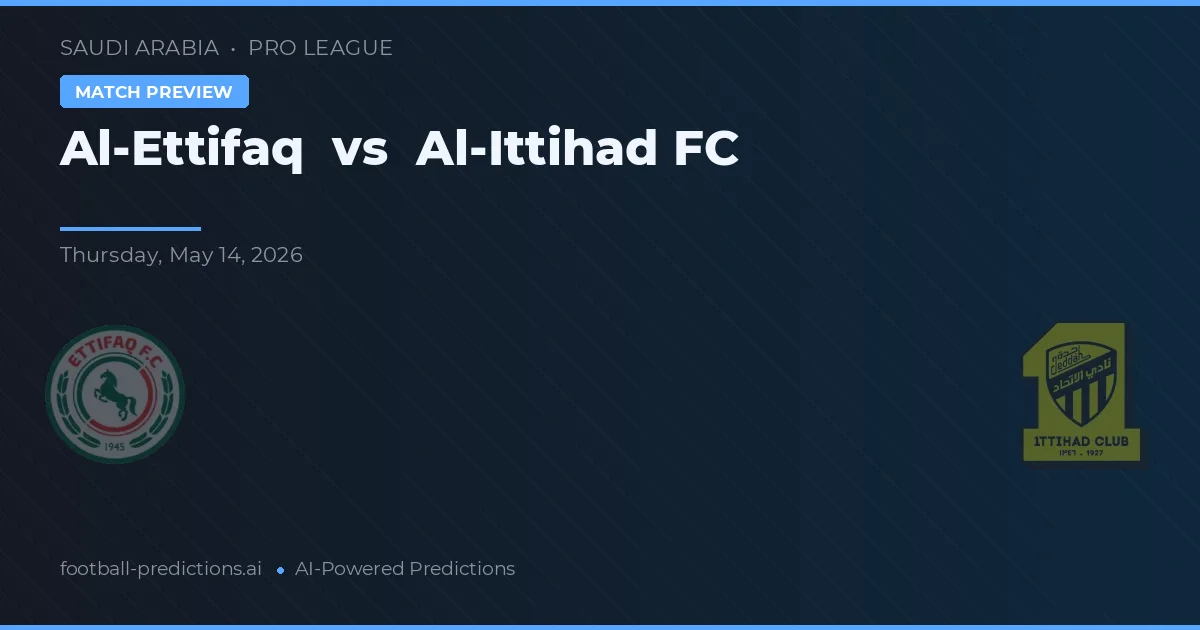 Al-Ettifaq vs Al-Ittihad — voorspelling en vooruitblik wedstrijd