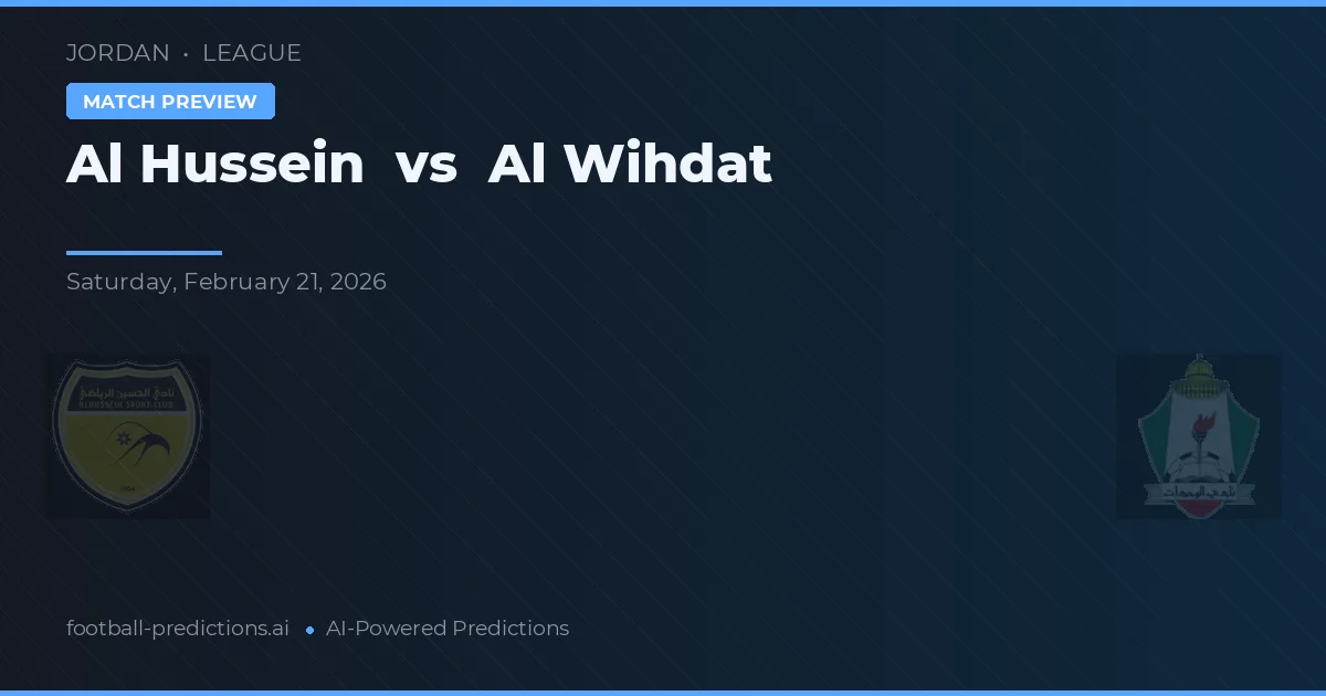 Al Hussein vs Al Wihdat — voorspelling en vooruitblik wedstrijd