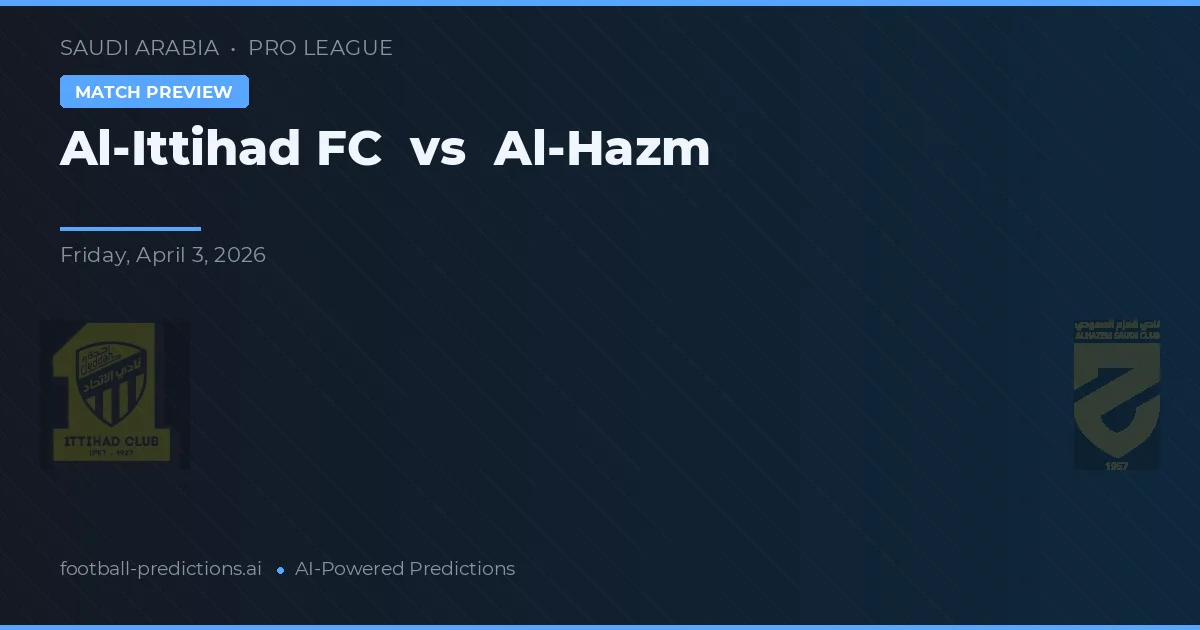 Al-Ittihad vs Al-Hazm — voorspelling en vooruitblik wedstrijd