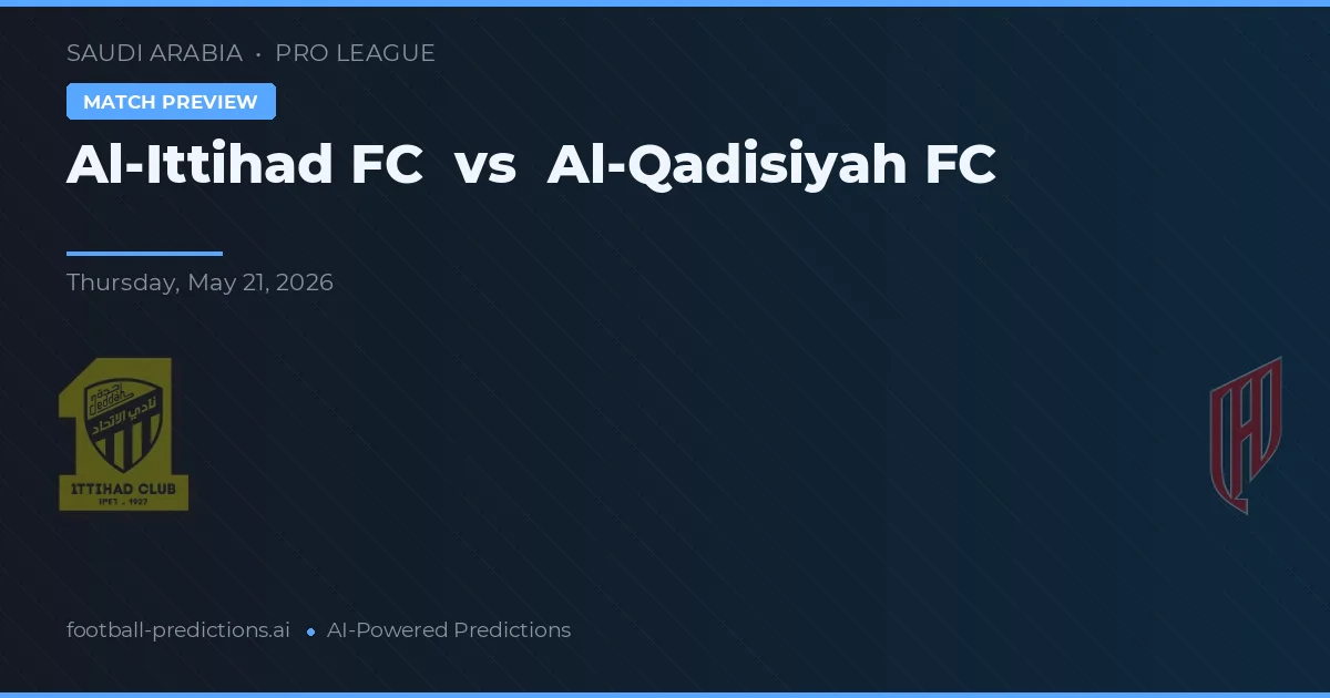 Al-Ittihad vs Al-Qadisiyah FC — voorspelling en vooruitblik wedstrijd