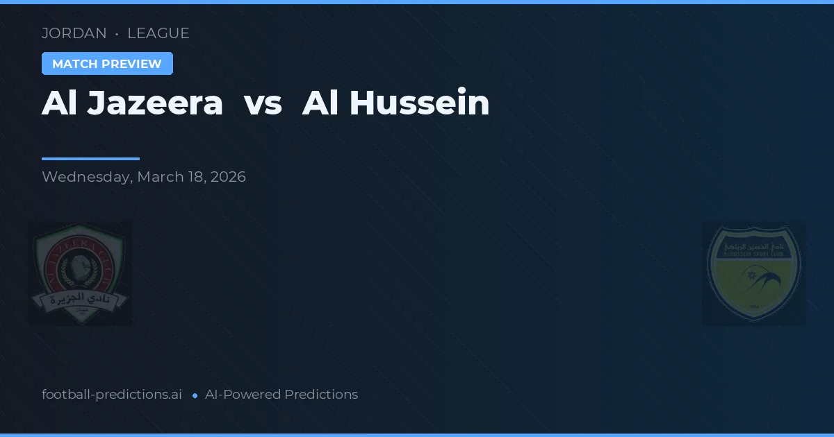 Al Jazeera vs Al Hussein — voorspelling en vooruitblik wedstrijd