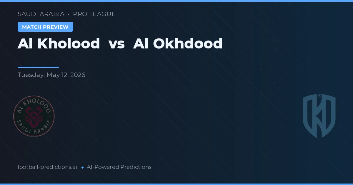 Al Kholood vs Al Okhdood — voorspelling en vooruitblik wedstrijd