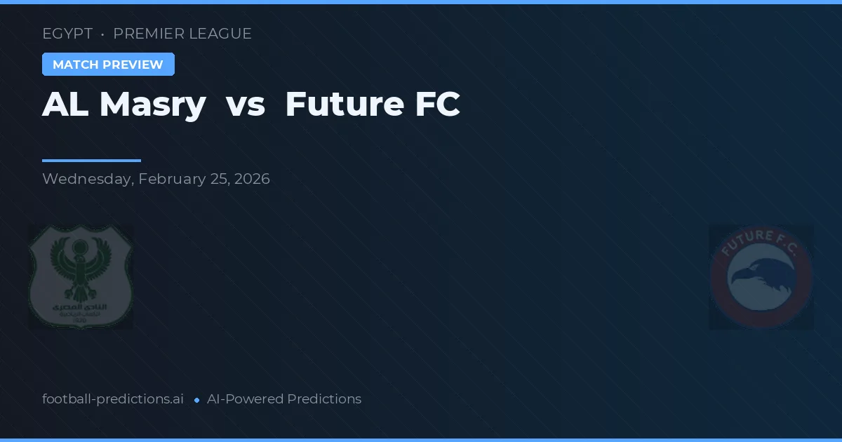 AL Masry vs Future FC — voorspelling en vooruitblik wedstrijd