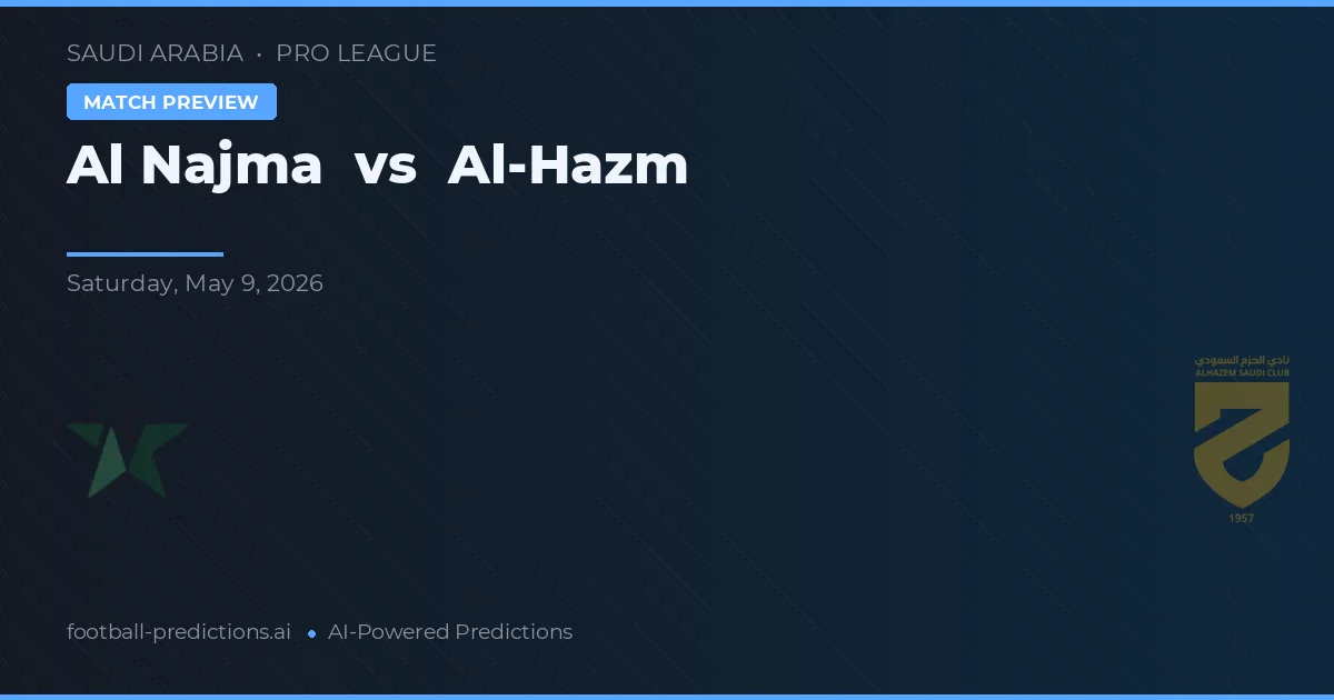 Al Najma vs Al-Hazm — voorspelling en vooruitblik wedstrijd