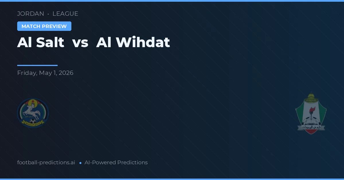 Al Salt vs Al Wihdat — voorspelling en vooruitblik wedstrijd