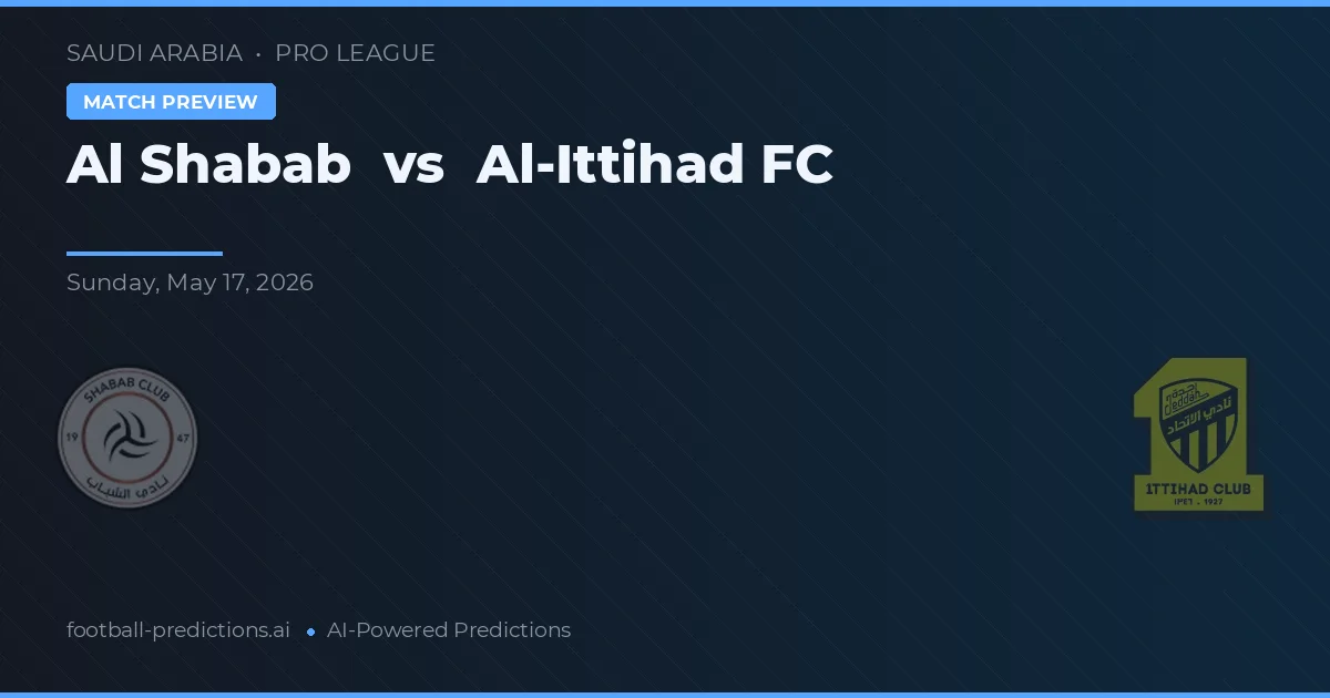 Al Shabab vs Al-Ittihad — voorspelling en vooruitblik wedstrijd