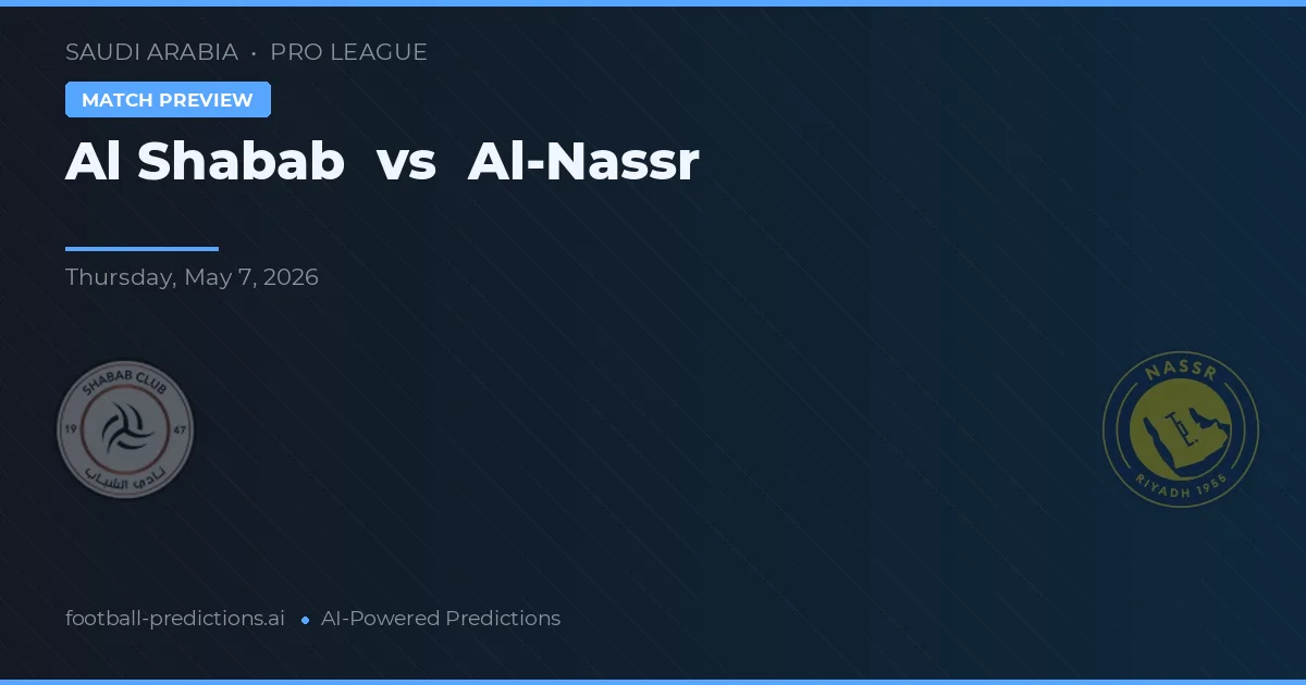 Al Shabab vs Al-Nassr — voorspelling en vooruitblik wedstrijd