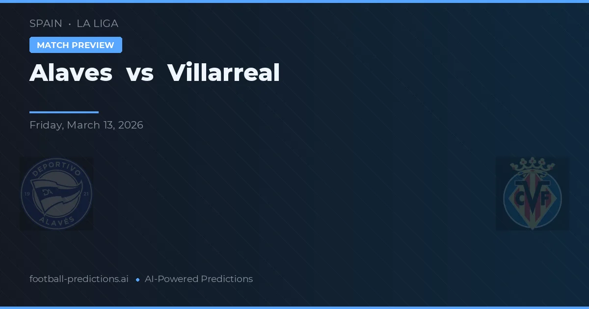 Alavés vs Villarreal — voorspelling en vooruitblik wedstrijd