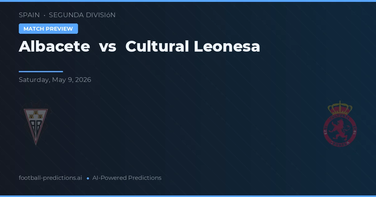 Albacete vs Cultural Leonesa — voorspelling en vooruitblik wedstrijd