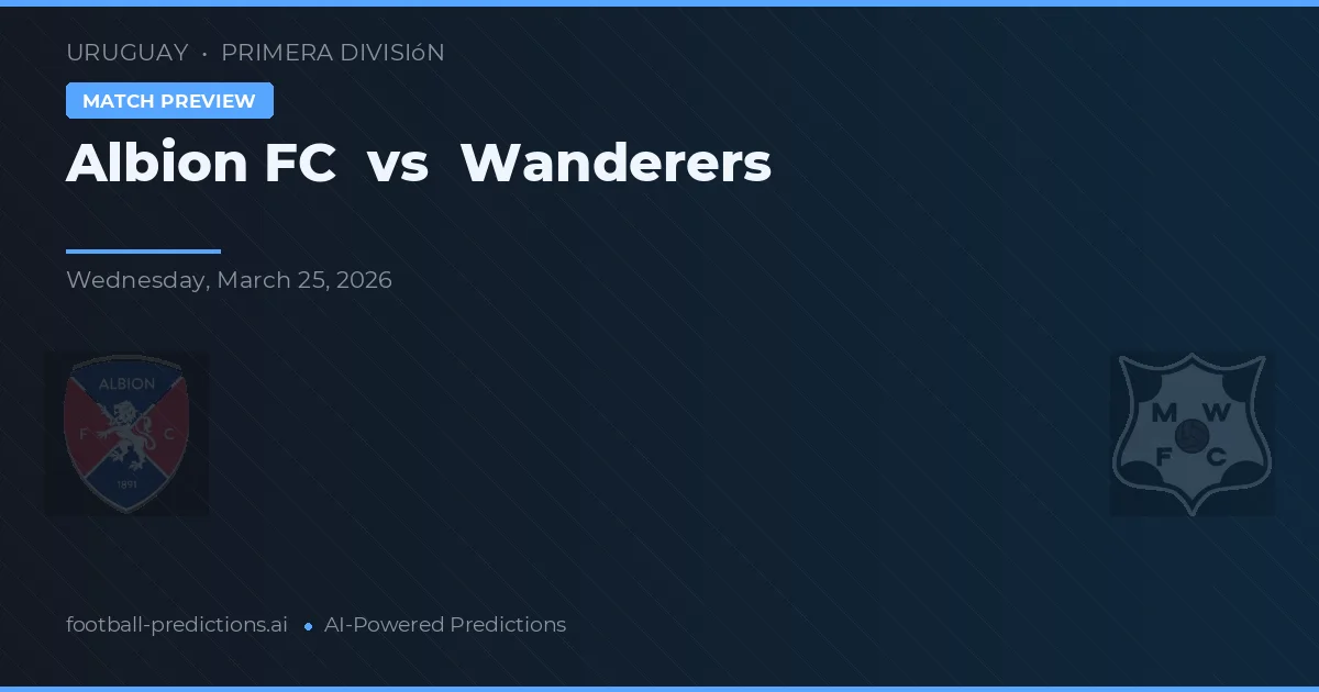 Albion FC vs Wanderers — voorspelling en vooruitblik wedstrijd
