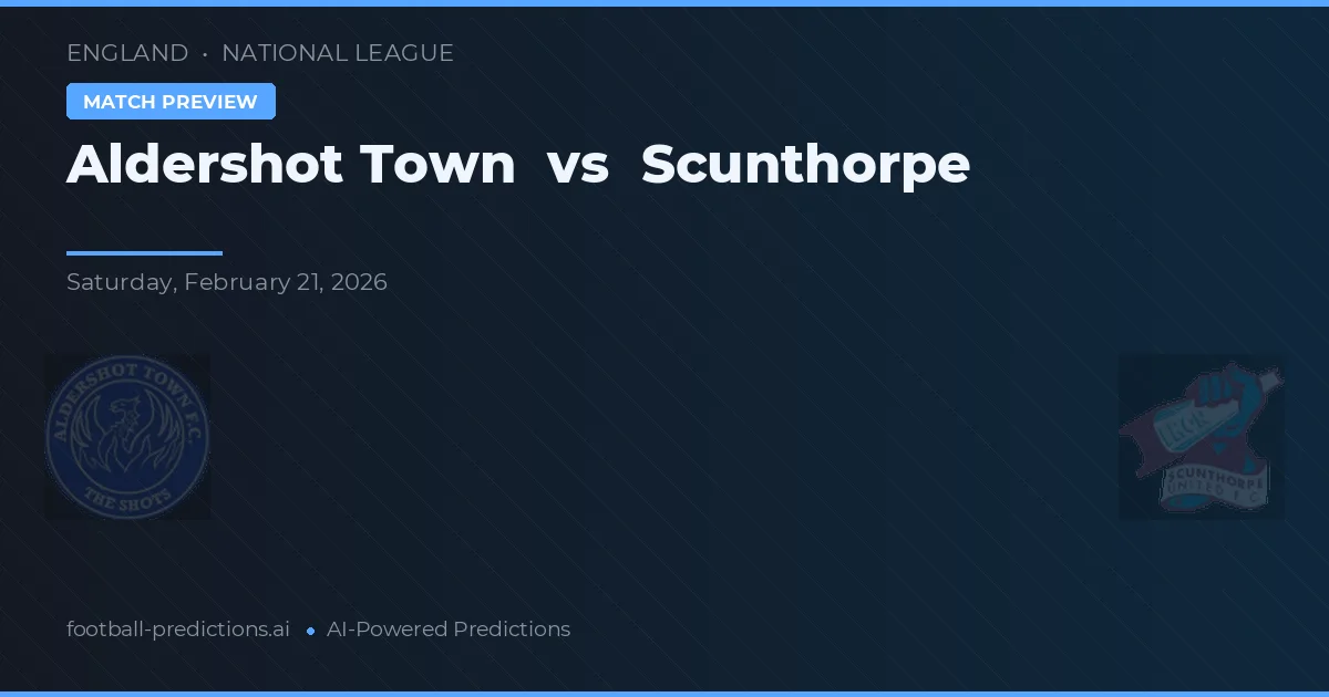 Aldershot Town vs Scunthorpe — voorspelling en vooruitblik wedstrijd