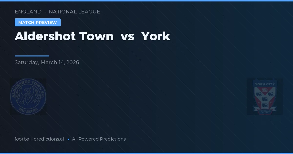 Aldershot Town vs York — voorspelling en vooruitblik wedstrijd