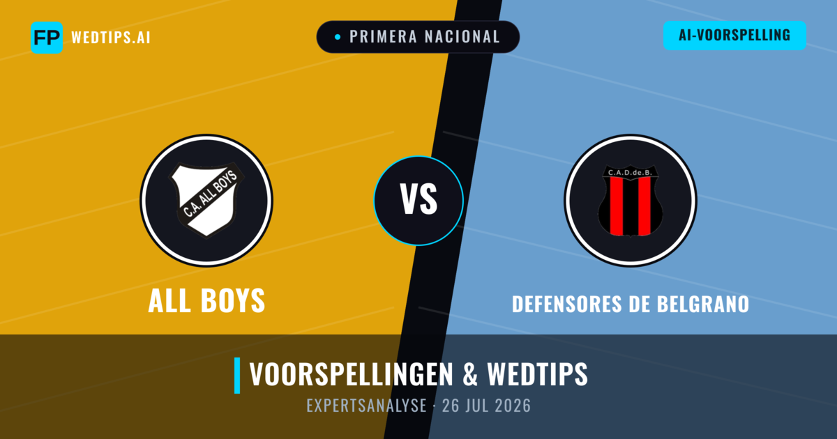 All Boys vs Defensores de Belgrano — voorspelling en vooruitblik wedstrijd