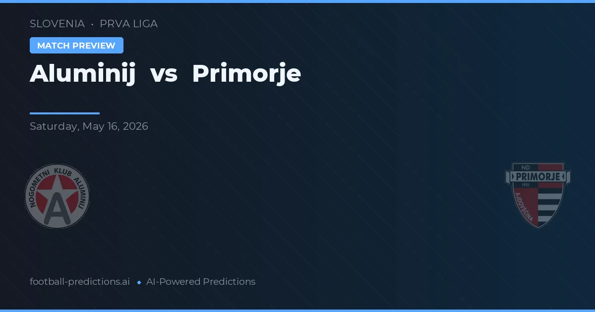 Aluminij vs Primorje — voorspelling en vooruitblik wedstrijd