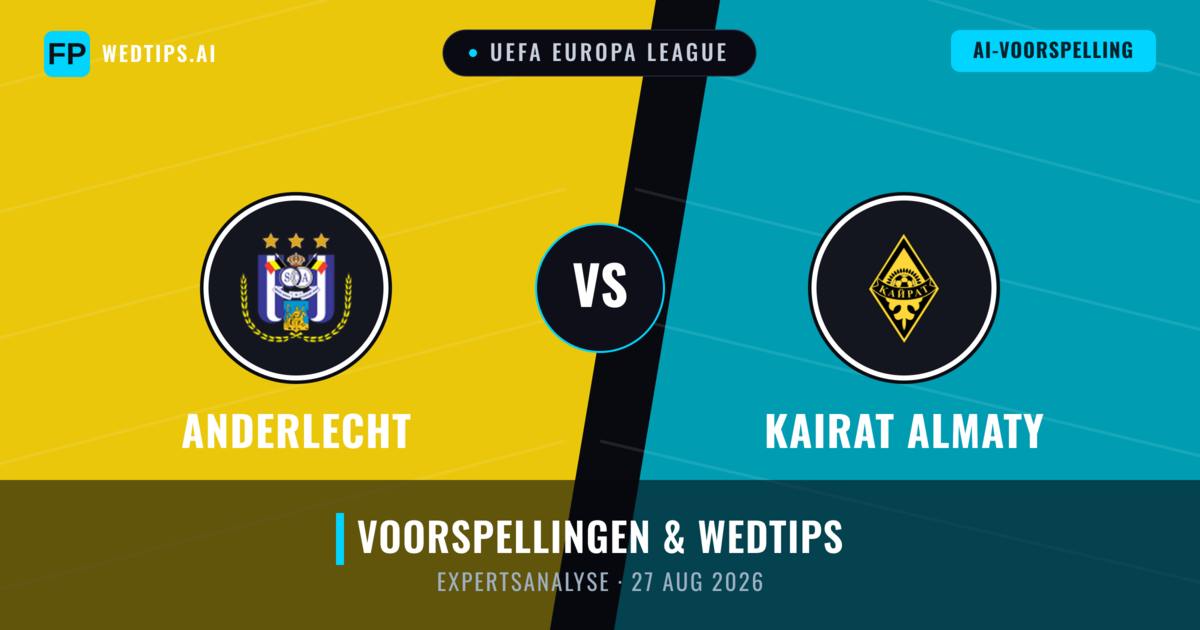 Anderlecht vs Kairat Almaty — voorspelling en vooruitblik wedstrijd