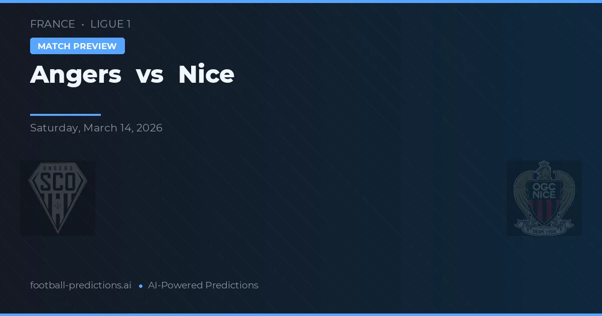 Angers vs Nice — voorspelling en vooruitblik wedstrijd