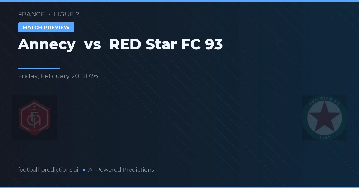 Annecy vs Red Star FC 93 — voorspelling en vooruitblik wedstrijd