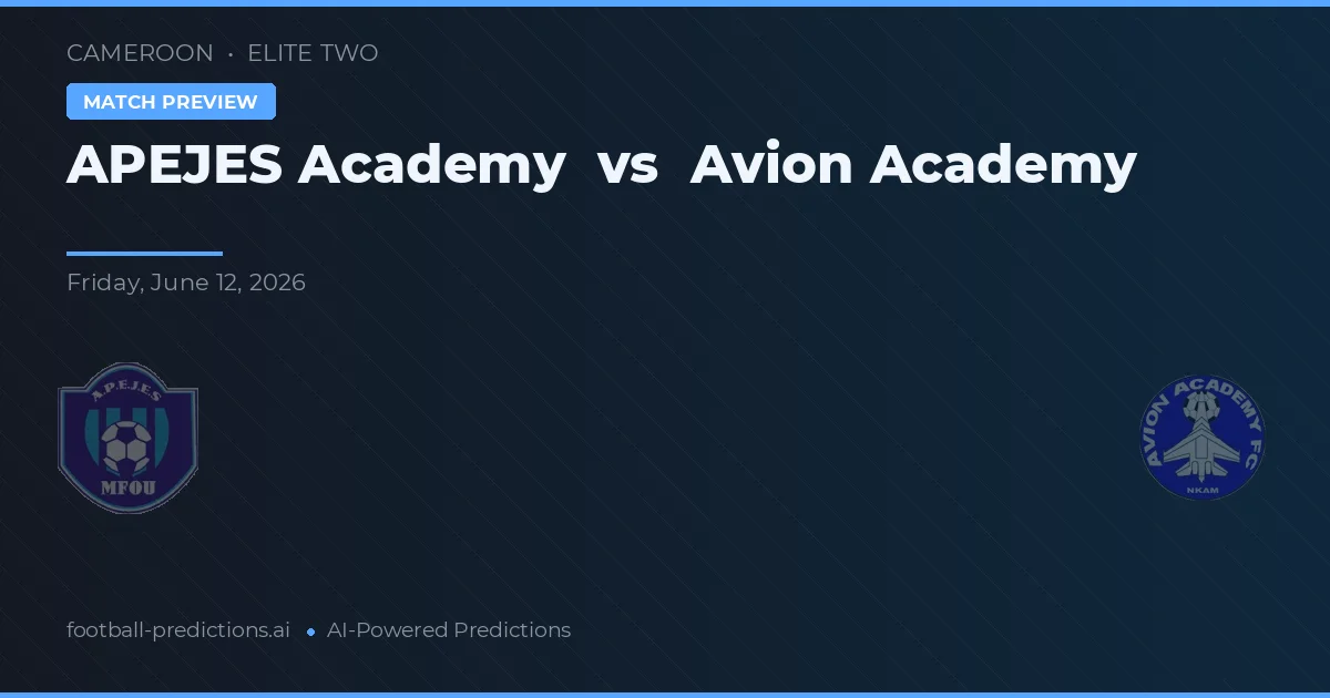APEJES Académie vs Avion Académie — voorspelling en vooruitblik wedstrijd