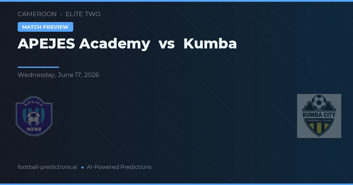 APEJES Académie vs Kumba — voorspelling en vooruitblik wedstrijd