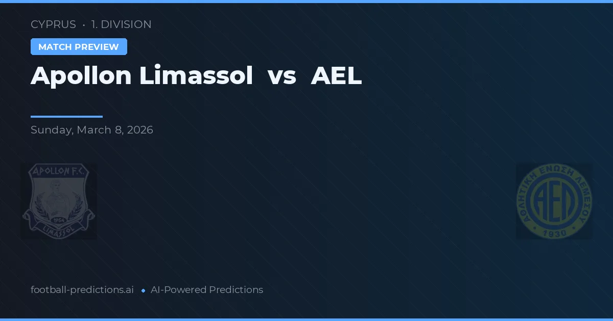 Apollon Limassol vs AEL Limassol — voorspelling en vooruitblik wedstrijd