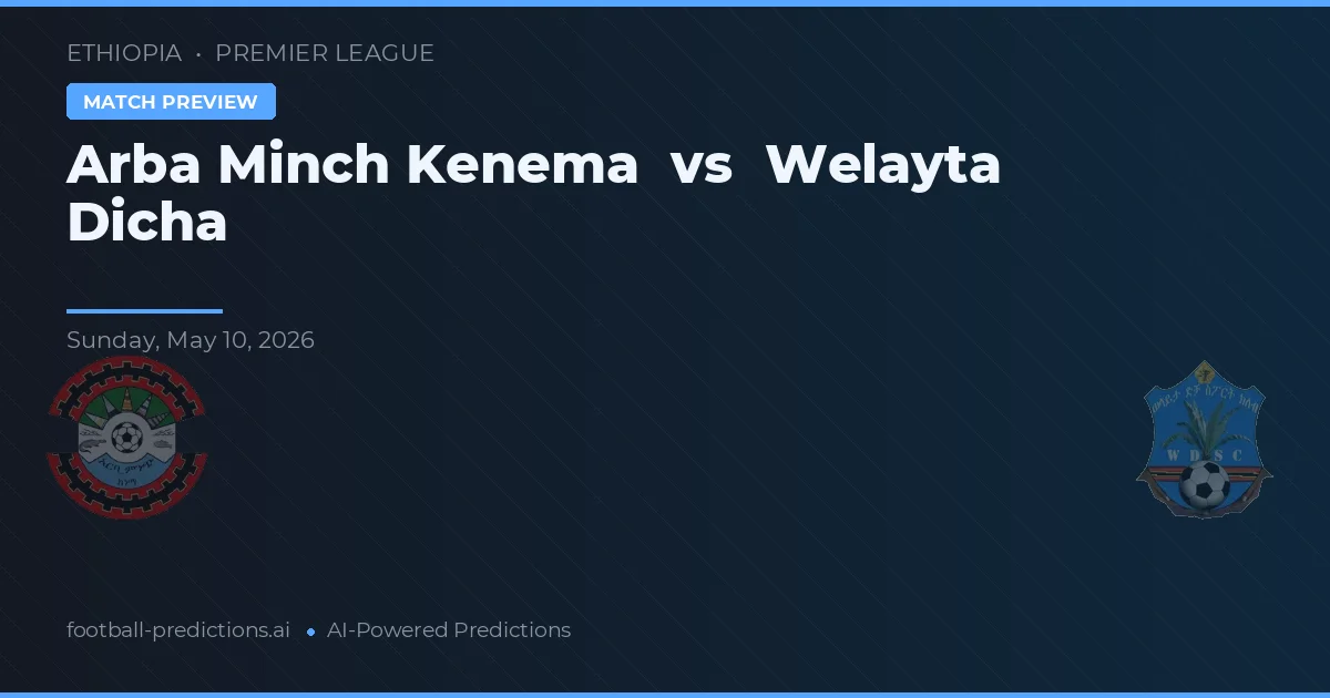 Arba Minch Kenema vs Welayta Dicha — voorspelling en vooruitblik wedstrijd