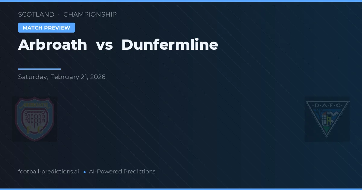 Arbroath vs Dunfermline — voorspelling en vooruitblik wedstrijd