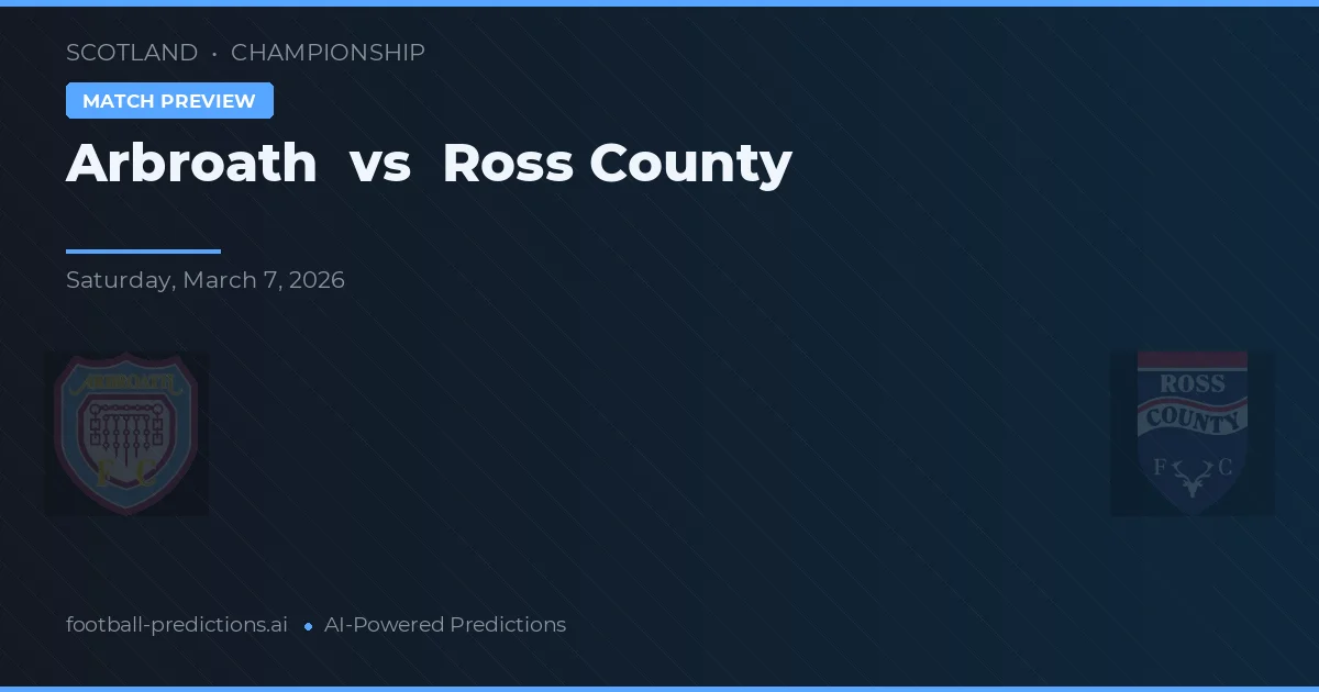 Arbroath vs Ross County — voorspelling en vooruitblik wedstrijd