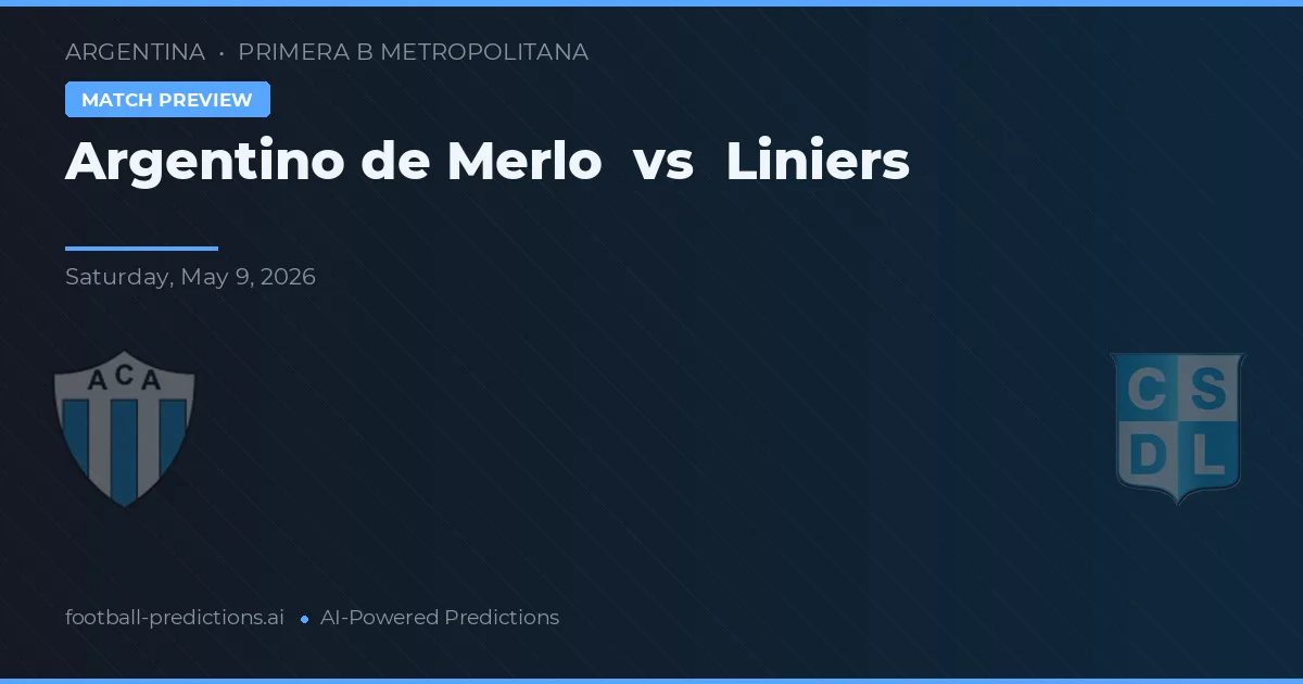 Argentino de Merlo vs Liniers — voorspelling en vooruitblik wedstrijd